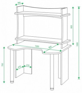 Стол компьютерный Домино lite СКЛ-Игр120 в Глазове - glazov.mebel24.online | фото 2