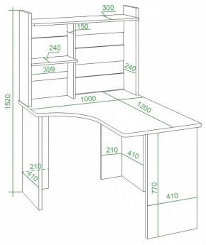 Стол компьютерный Домино Lite СКЛ-Угл120+НКЛ-100 в Глазове - glazov.mebel24.online | фото 2