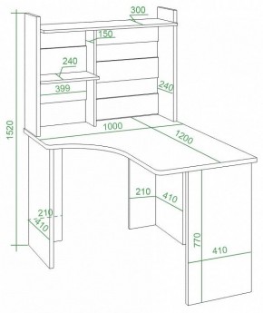 Стол компьютерный Домино Lite СКЛ-Угл120+НКЛ-100 в Глазове - glazov.mebel24.online | фото 2