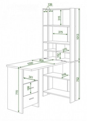Стол компьютерный Домино Lite СТЛ-ОВ+С100Прям+ТЯЛ в Глазове - glazov.mebel24.online | фото 2