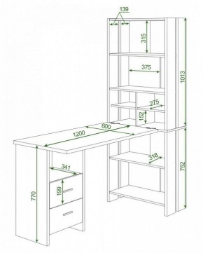 Стол компьютерный Домино Lite СТЛ-ОВ+С120Прям+ТЯЛ в Глазове - glazov.mebel24.online | фото 2