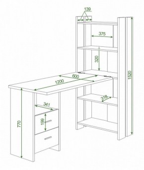 Стол компьютерный Домино Lite СТЛ-ОВ+С120Прям+ТЯЛ в Глазове - glazov.mebel24.online | фото 2