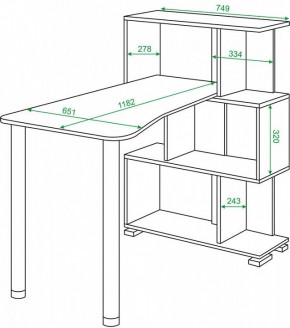 Стол компьютерный Домино нельсон СЛ-5-3СТ-2 в Глазове - glazov.mebel24.online | фото 2