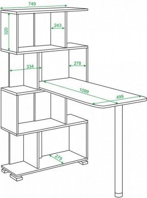 Стол компьютерный Домино нельсон СЛ-5-4СТ в Глазове - glazov.mebel24.online | фото 2