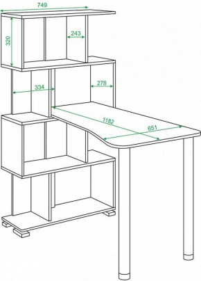 Стол компьютерный Домино нельсон СЛ-5-4СТ-2+БД+БЯ в Глазове - glazov.mebel24.online | фото 2