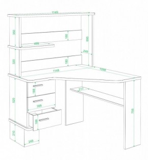 Стол компьютерный Домино СД-45 в Глазове - glazov.mebel24.online | фото 2