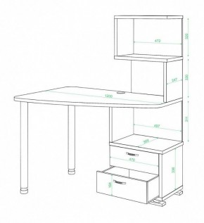 Стол компьютерный Домино СКМ-60 в Глазове - glazov.mebel24.online | фото 2