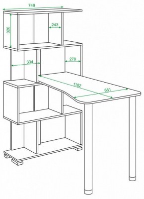 Стол компьютерный Домино СЛ-5-4СТ-2 в Глазове - glazov.mebel24.online | фото 2