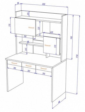 Стол компьютерный Домино СП-33 в Глазове - glazov.mebel24.online | фото 2