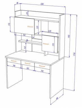 Стол компьютерный Домино СП-33 в Глазове - glazov.mebel24.online | фото 2