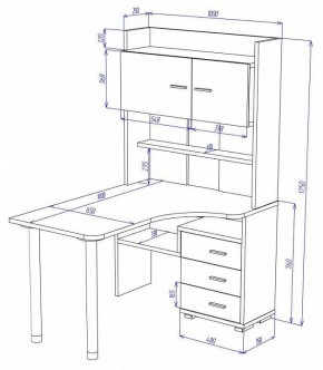 Стол компьютерный Домино СР-133-140 в Глазове - glazov.mebel24.online | фото 2