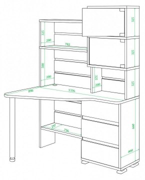 Стол компьютерный Домино СР-322 в Глазове - glazov.mebel24.online | фото 2