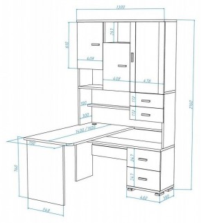 Стол компьютерный Домино СР-620/140 в Глазове - glazov.mebel24.online | фото 2