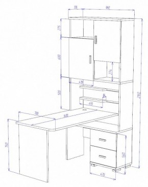 Стол компьютерный Домино СР-720/140 в Глазове - glazov.mebel24.online | фото 2