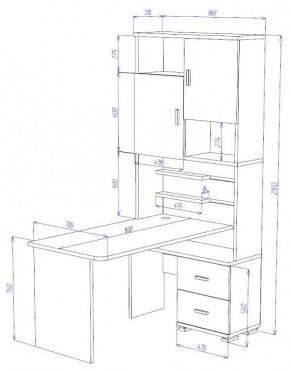 Стол компьютерный Домино СР-720/160 в Глазове - glazov.mebel24.online | фото 2