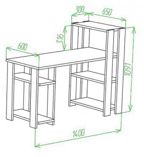 Стол компьютерный Slim СТН-110/140 в Глазове - glazov.mebel24.online | фото 2