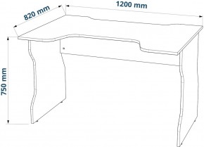 Стол компьютерный ВАРДИГ K1 120x82, антрацит/фиолетовый в Глазове - glazov.mebel24.online | фото 3