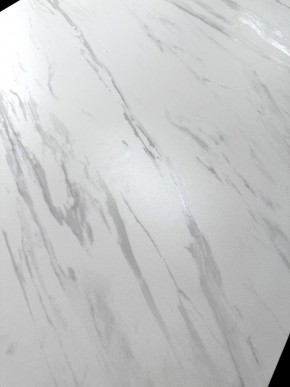 Стол MATERA 160 MARBLES KL-99 Белый мрамор матовый, итальянская керамика/ черный каркас, ®DISAUR в Глазове - glazov.mebel24.online | фото 3