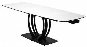 Стол MATERA 160 MARBLES KL-99 Белый мрамор матовый, итальянская керамика/ черный каркас, ®DISAUR в Глазове - glazov.mebel24.online | фото 8
