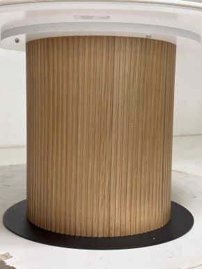 Стол MESA D120 цвет БЕЛЫЙ МРАМОР M326 / Каркас OAK, ®DISAUR в Глазове - glazov.mebel24.online | фото 4
