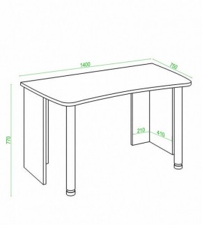 Стол офисный Домино Лайт СКЛ-Софт140 в Глазове - glazov.mebel24.online | фото 2