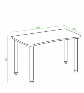 Стол офисный Домино Лайт СКЛ-Софт140МО в Глазове - glazov.mebel24.online | фото 2