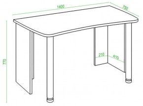 Стол офисный Домино Lite СКЛ-Софт140 в Глазове - glazov.mebel24.online | фото 2