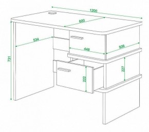 Стол письменный Домино нельсон СД-15С в Глазове - glazov.mebel24.online | фото 3