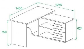 Стол письменный КСТ-109Л в Глазове - glazov.mebel24.online | фото 3