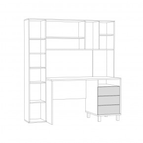Стол рабочий 12.95 N Комфорт (Белый премиум, Серый Шифер) в Глазове - glazov.mebel24.online | фото 3