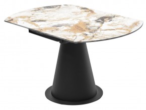 Стол TERAMO 135 GLOSS GRAND JADE SOLID CERAMIC, керамика, поворотн.механизм / Черный каркас, ®DISAUR в Глазове - glazov.mebel24.online | фото 11