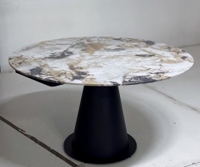 Стол TERAMO 135 GLOSS GRAND JADE SOLID CERAMIC, керамика, поворотн.механизм / Черный каркас, ®DISAUR в Глазове - glazov.mebel24.online | фото 5