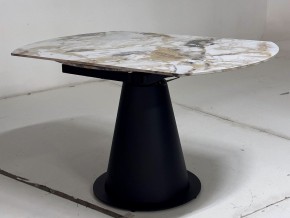 Стол TERAMO 135 GLOSS GRAND JADE SOLID CERAMIC, керамика, поворотн.механизм / Черный каркас, ®DISAUR в Глазове - glazov.mebel24.online | фото 9