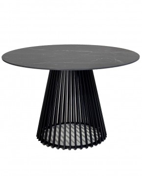Стол TERNI 120 MATT BLACK MARBLE SOLID CERAMIC Черный мрамор матовый, керамика /Черн.каркас, ®DISAUR в Глазове - glazov.mebel24.online | фото 3