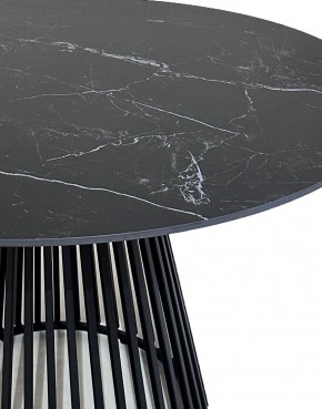 Стол TERNI 120 MATT BLACK MARBLE SOLID CERAMIC Черный мрамор матовый, керамика /Черн.каркас, ®DISAUR в Глазове - glazov.mebel24.online | фото 4