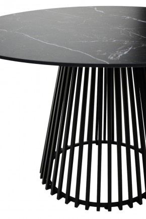Стол TERNI 120 MATT BLACK MARBLE SOLID CERAMIC Черный мрамор матовый, керамика /Черн.каркас, ®DISAUR в Глазове - glazov.mebel24.online | фото 5