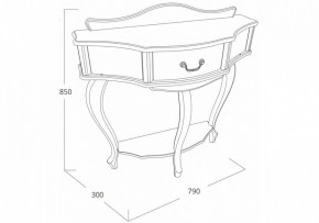 Стол туалетный Джульетта в Глазове - glazov.mebel24.online | фото 2