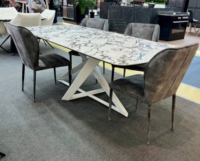 Стол VICENZA 220 BULGARI WHITE, керамика / белый, ®DISAUR в Глазове - glazov.mebel24.online | фото 2