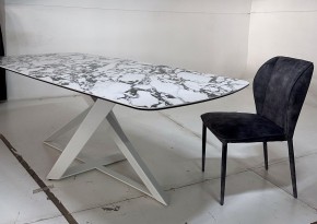 Стол VICENZA 220 BULGARI WHITE, керамика / белый, ®DISAUR в Глазове - glazov.mebel24.online | фото 4