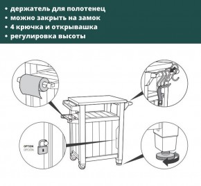 Столик для барбекю 105л (Unity 105L) графит в Глазове - glazov.mebel24.online | фото 5