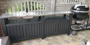 Столик для барбекю 415 Л (Unity Chef 415 L) графит в Глазове - glazov.mebel24.online | фото 1