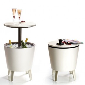 Столик-холодильник COOL BAR крем-шоколад в Глазове - glazov.mebel24.online | фото 1