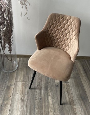 Стул HERMAN 360 град. БЕЖЕВЫЙ #5, велюр / черный каркас М-City в Глазове - glazov.mebel24.online | фото 2