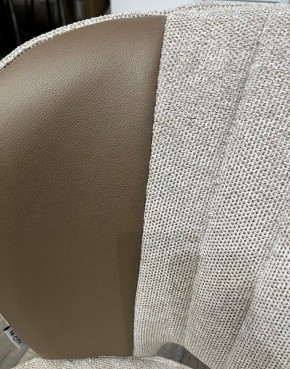 Стул HERMES WZ2042-02 светло-бежевый фактурный велюр/ HK017-31 серо-коричневый PU, М-City в Глазове - glazov.mebel24.online | фото 2