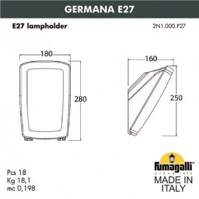 Светильник на штанге Fumagalli Germana 2N1.000.000.AYF1R в Глазове - glazov.mebel24.online | фото 3