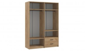 СВЕТЛАНА LOFT Шкаф 4 двери с зеркалом (дуб золотой) в Глазове - glazov.mebel24.online | фото 2