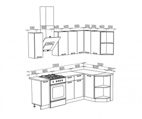 ТЕХНО Кухонный гарнитур угловой 1,7х1,3 м Компоновка №6 в Глазове - glazov.mebel24.online | фото 8