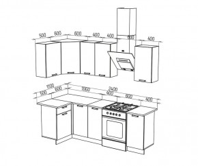 ТЕХНО Кухонный гарнитур угловой 1,8х1,1 м Компоновка №6 в Глазове - glazov.mebel24.online | фото 6