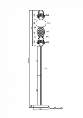 Торшер Maytoni Pattern MOD267FL-L32G3K в Глазове - glazov.mebel24.online | фото 3