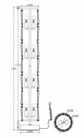 Торшер Maytoni Puntes MOD043FL-08G в Глазове - glazov.mebel24.online | фото 3